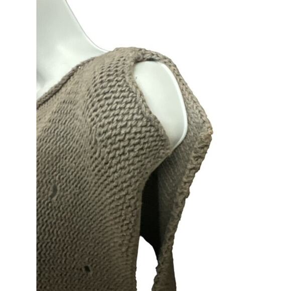Decouve Small Sweater Vest Gray Loose Knit Retro Vintage 90's Peasant - Picture 4 of 5